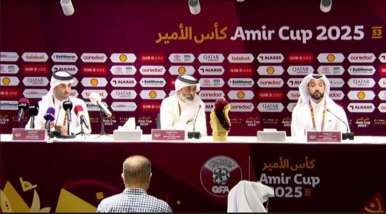 Le stade Khalifa se prépare à accueillir la finale de la Coupe de l’Émir du Qatar entre Al Rayyan et Al Gharafà