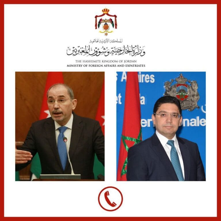 La Jordanie et le Maroc affirment lors d’un appel téléphonique la nécessité de mettre fin à l’escalade régionale