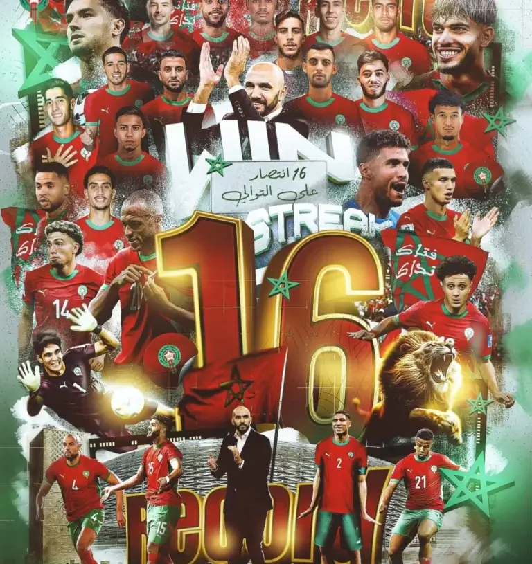 L’équipe nationale marocaine établit un record du monde avec sa victoire sur le Congo, poursuivant ainsi sa série étonnante.